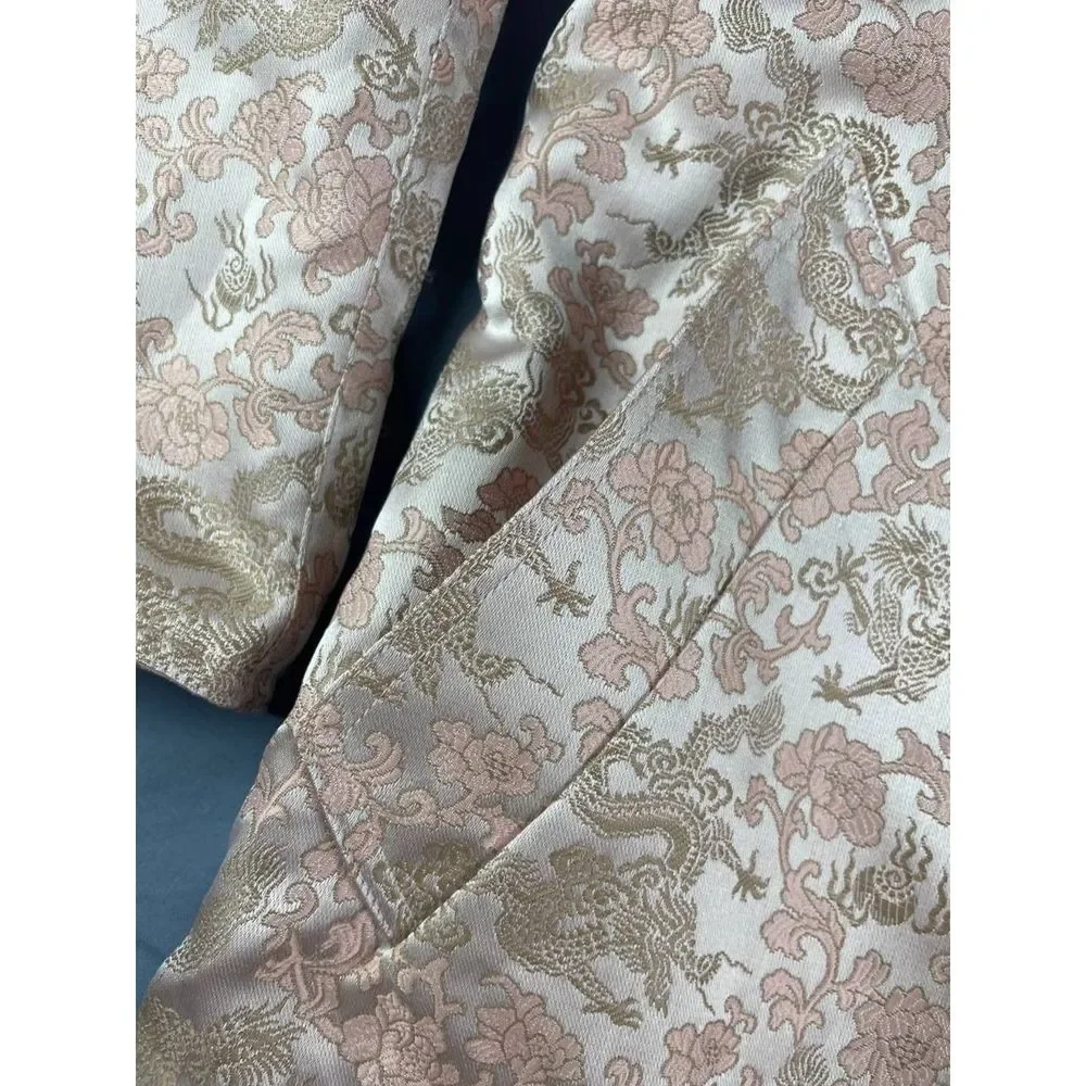 Mycra Pac Life Reversible Full Zip Jacket with Hand Bag Blush Pink Jacquard Sz P - Picture 7 of 11